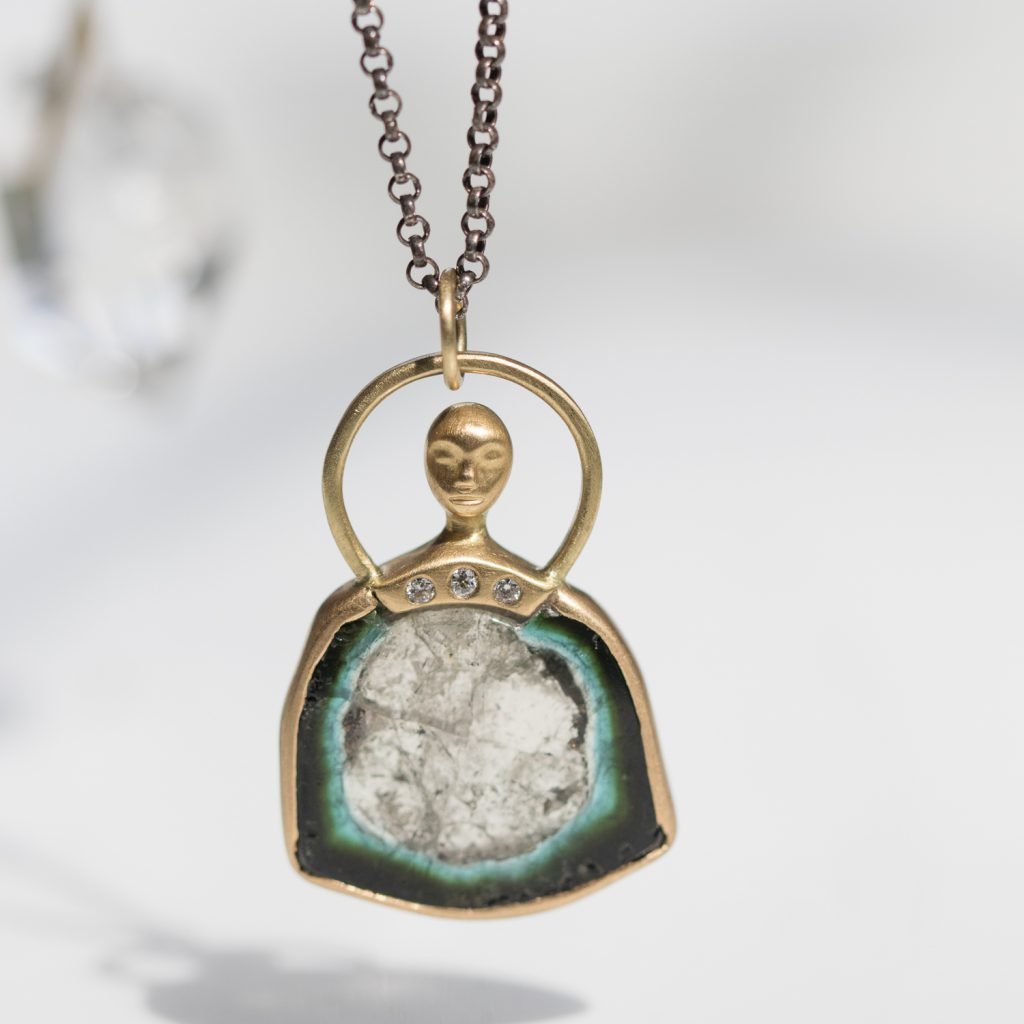 Destino Tourmaline Cameo Necklace by Hannah Blount