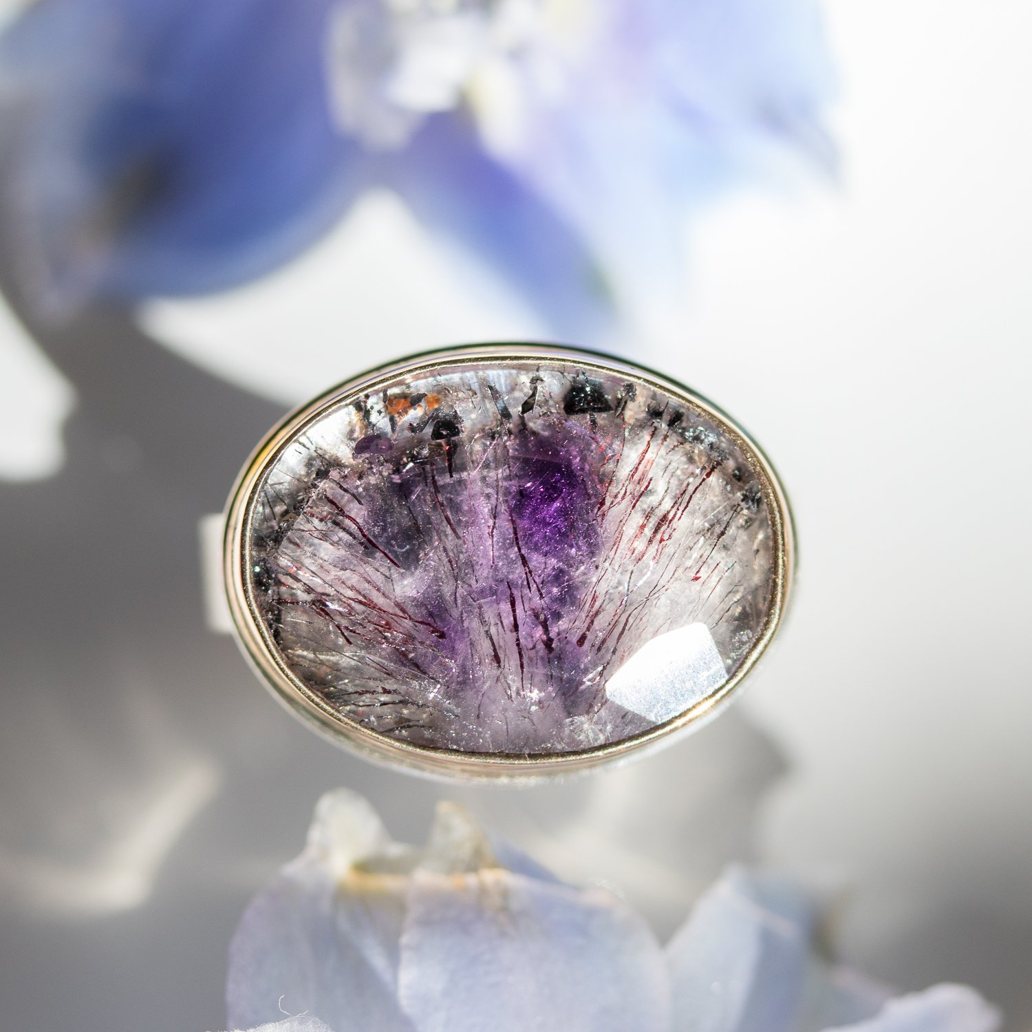 Seven mineral ring by jewelry designer Jamie Joseph at NEWTWIST