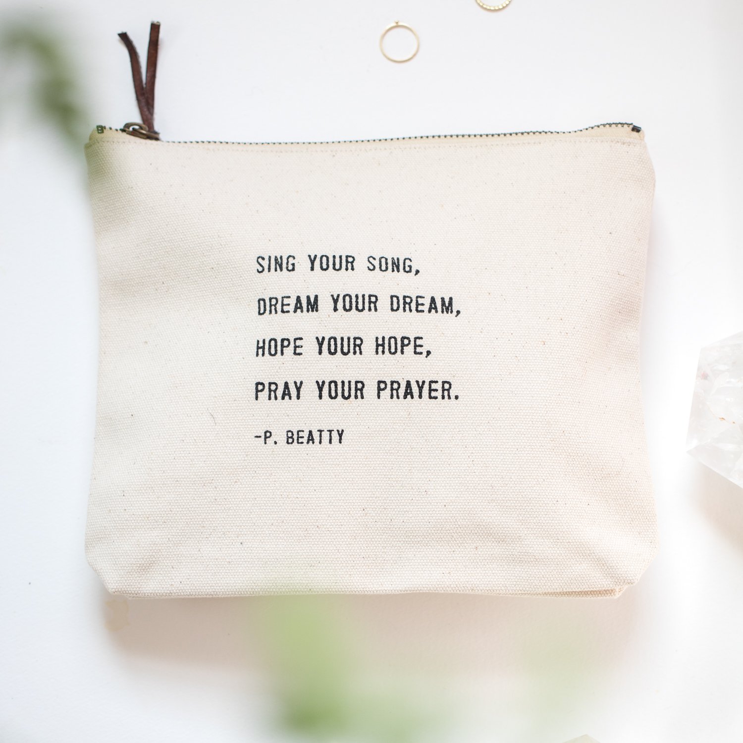 Sugarboo Pouch P. Beatty Quote