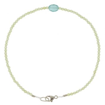 Margaret Solow: Bracelet, SS Clasp, Peridot & Apatite