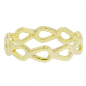 Tura Sugden: 18k gold lace eternity band size 6.5