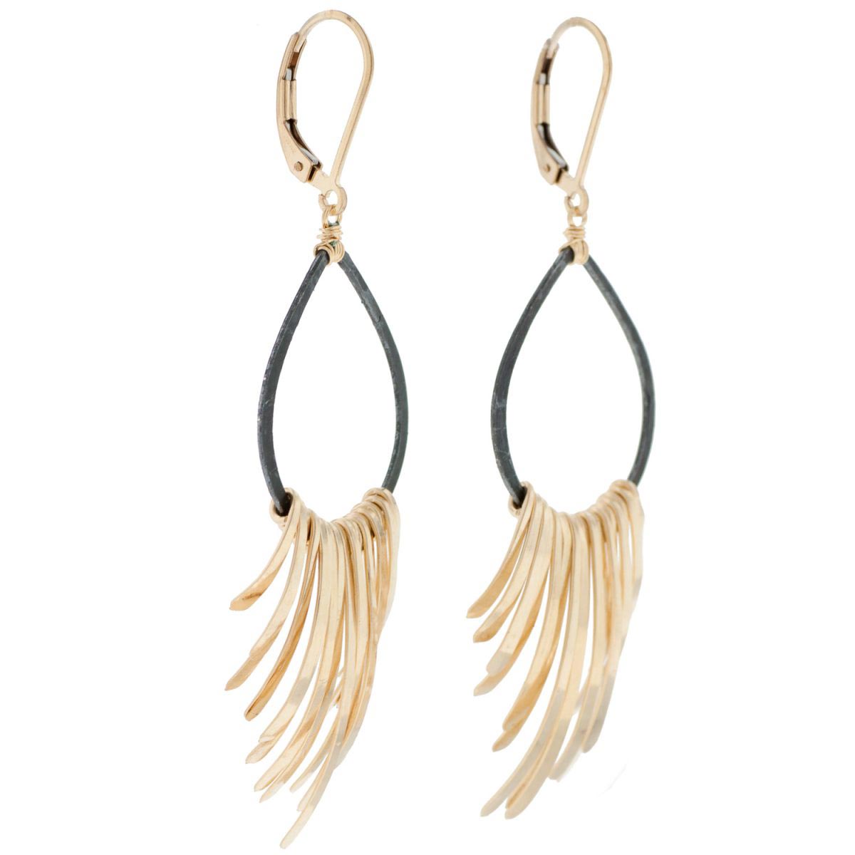 Large Gold Fringe Earrings by Dana Kellin NEWTWIST