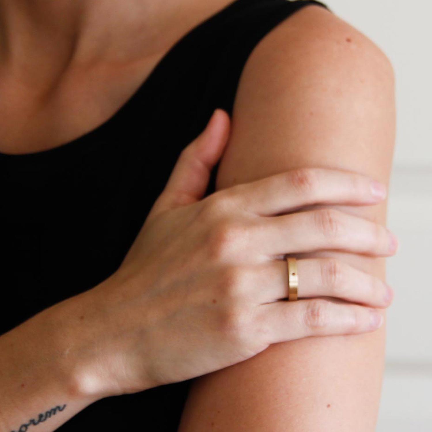 Solid Thin Ring in Natural by Marmol Radziner - NEWTWIST