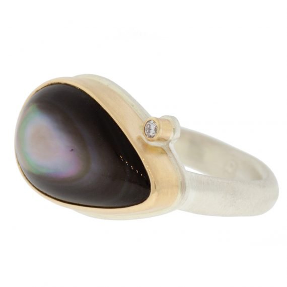 Jamie Joseph black mother of pearl ring