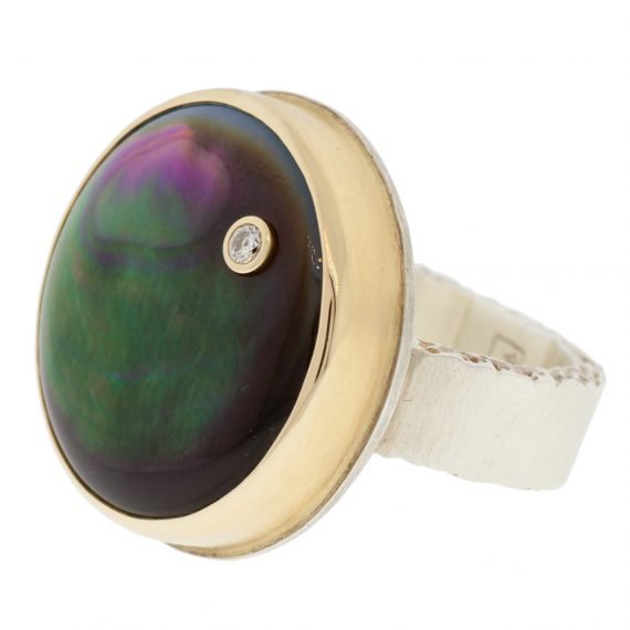Jamie Joseph black mother of pearl ring