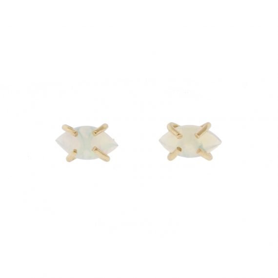 gold earrings with opals by jewelry designer Melissa Joy Manning