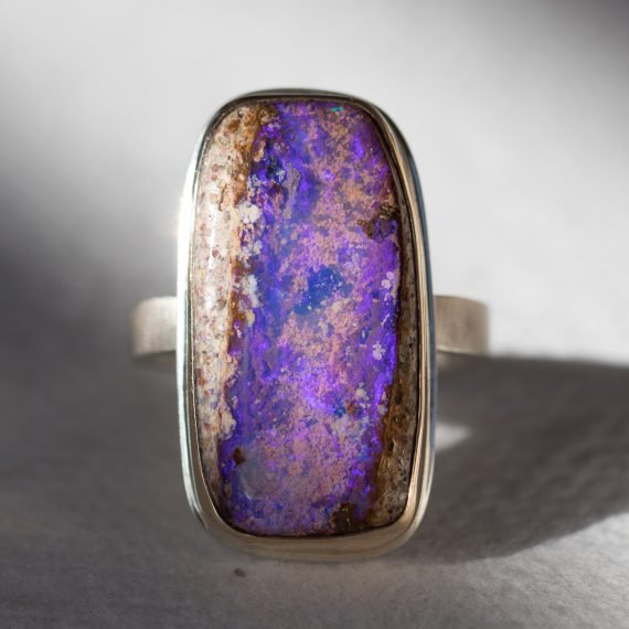 gold and silver ring with opal by jewelry designer Jamie Joseph