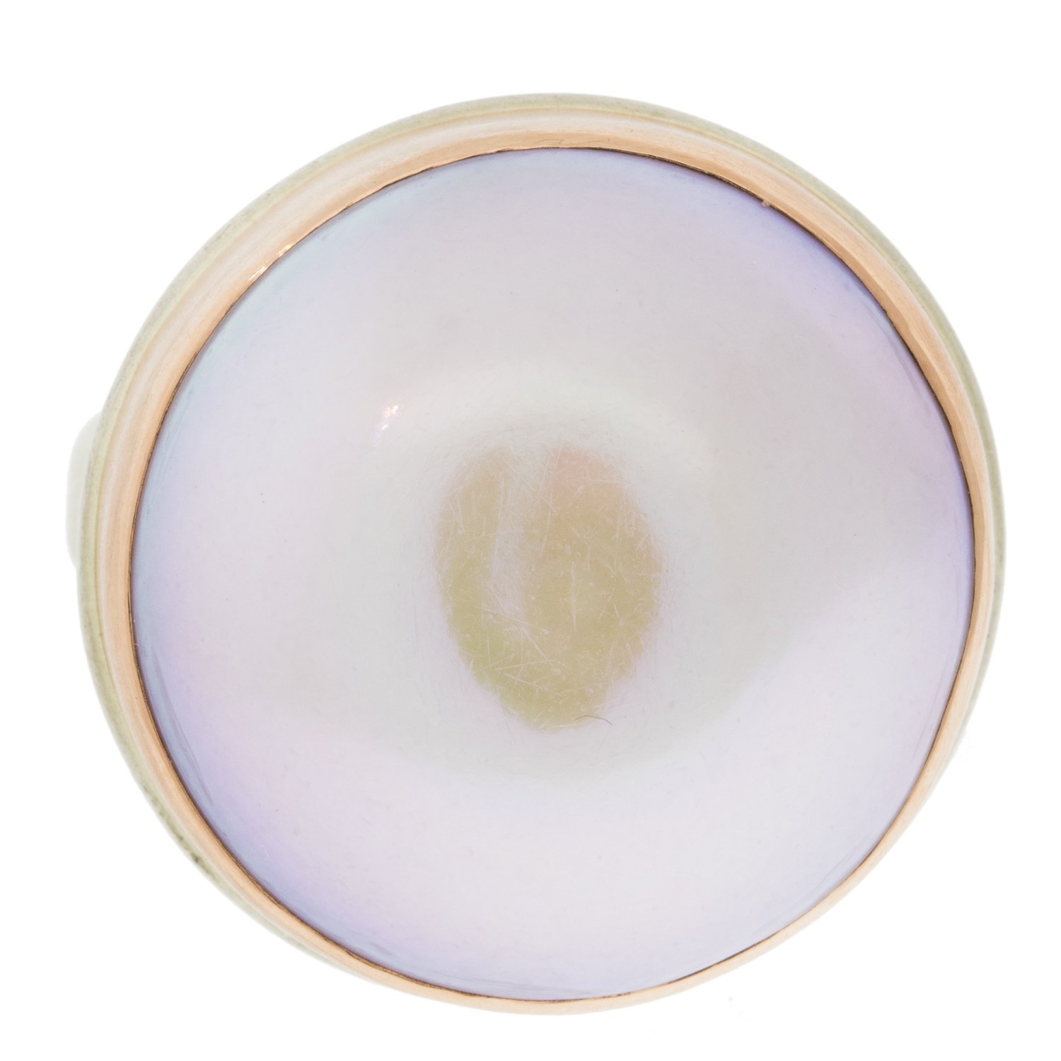 gold and silver ring with pearl with jewelry designer jamie joseph