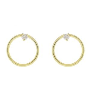 ILA: 14k Remi earrings in diamonds, 14k yellow gold