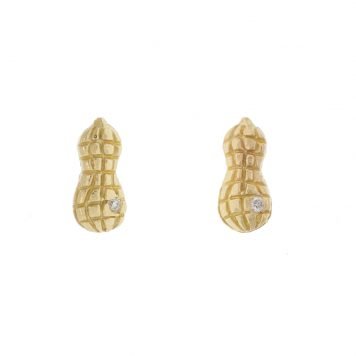 gold earrings with diamonds by jewelry designer victoria cunningham