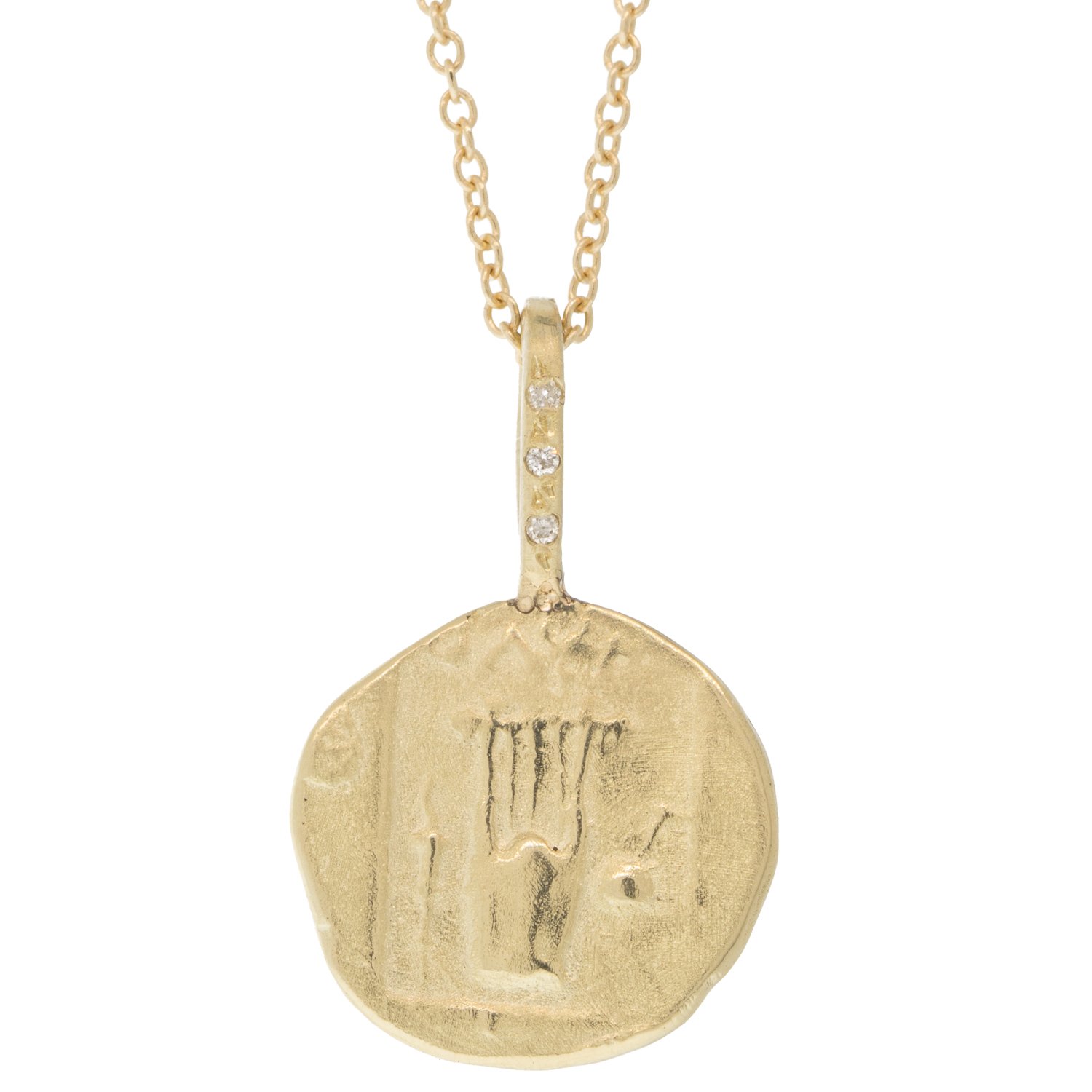 gold necklace with diamonds by jewelry designer robin haley