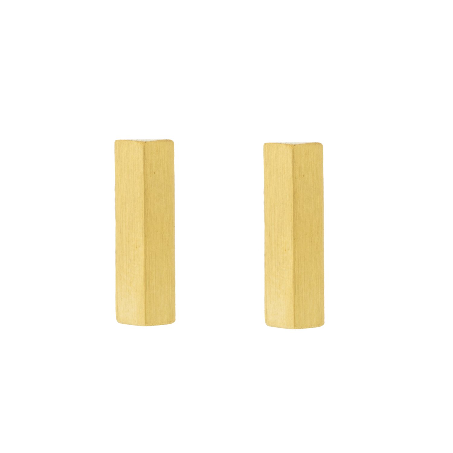 Marmol Radziner: 18K gold plated mini triangle bar earrings