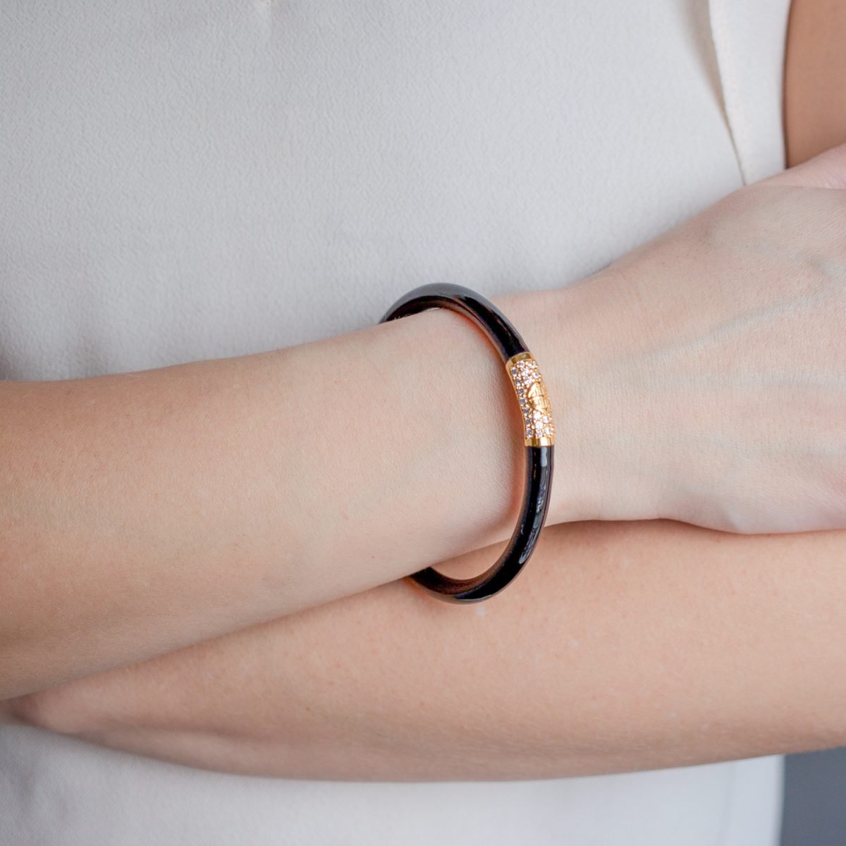 Black All Weather Bangle by BuDhaGirl NEWTWIST