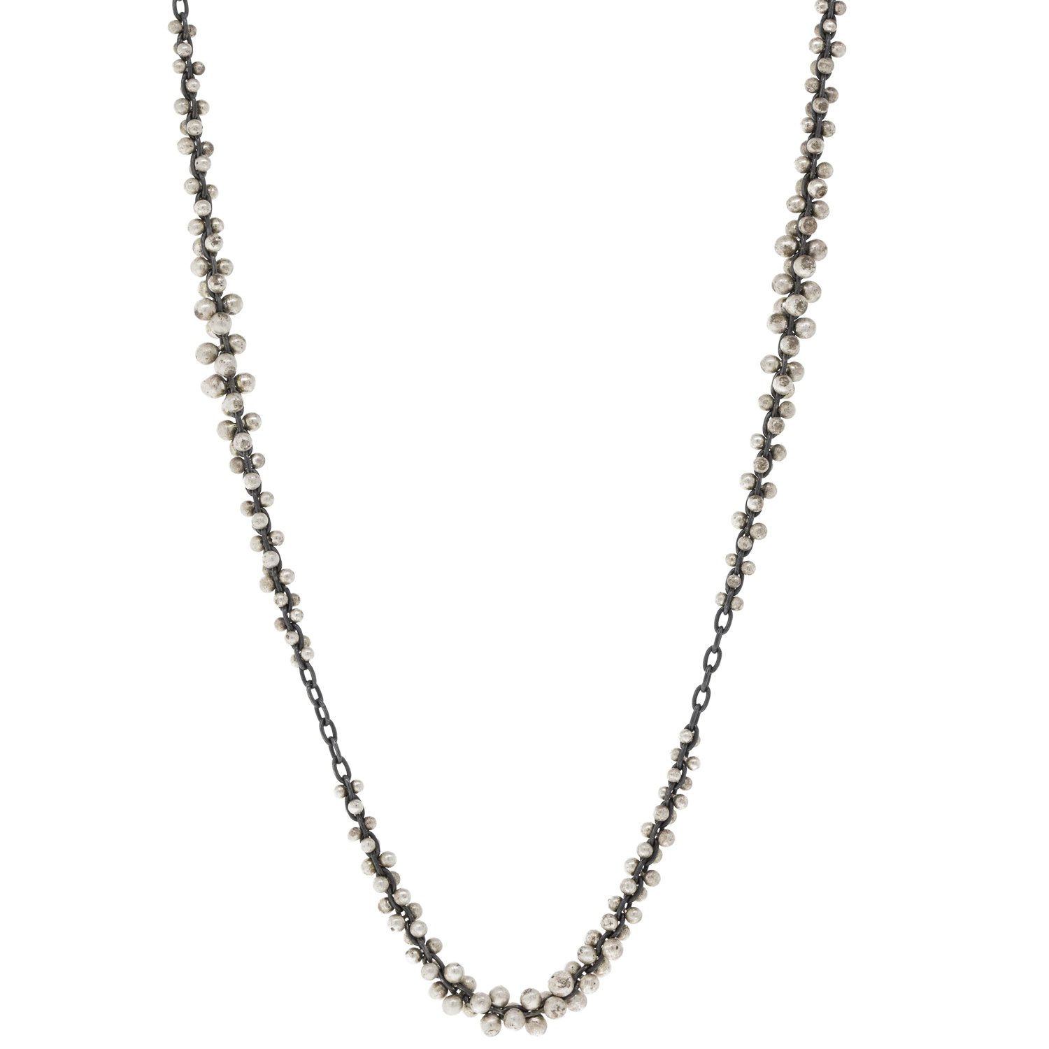 Ten Thousand Things: Necklace, Extra Luxe Beaded Clusters, Sterling Silver.