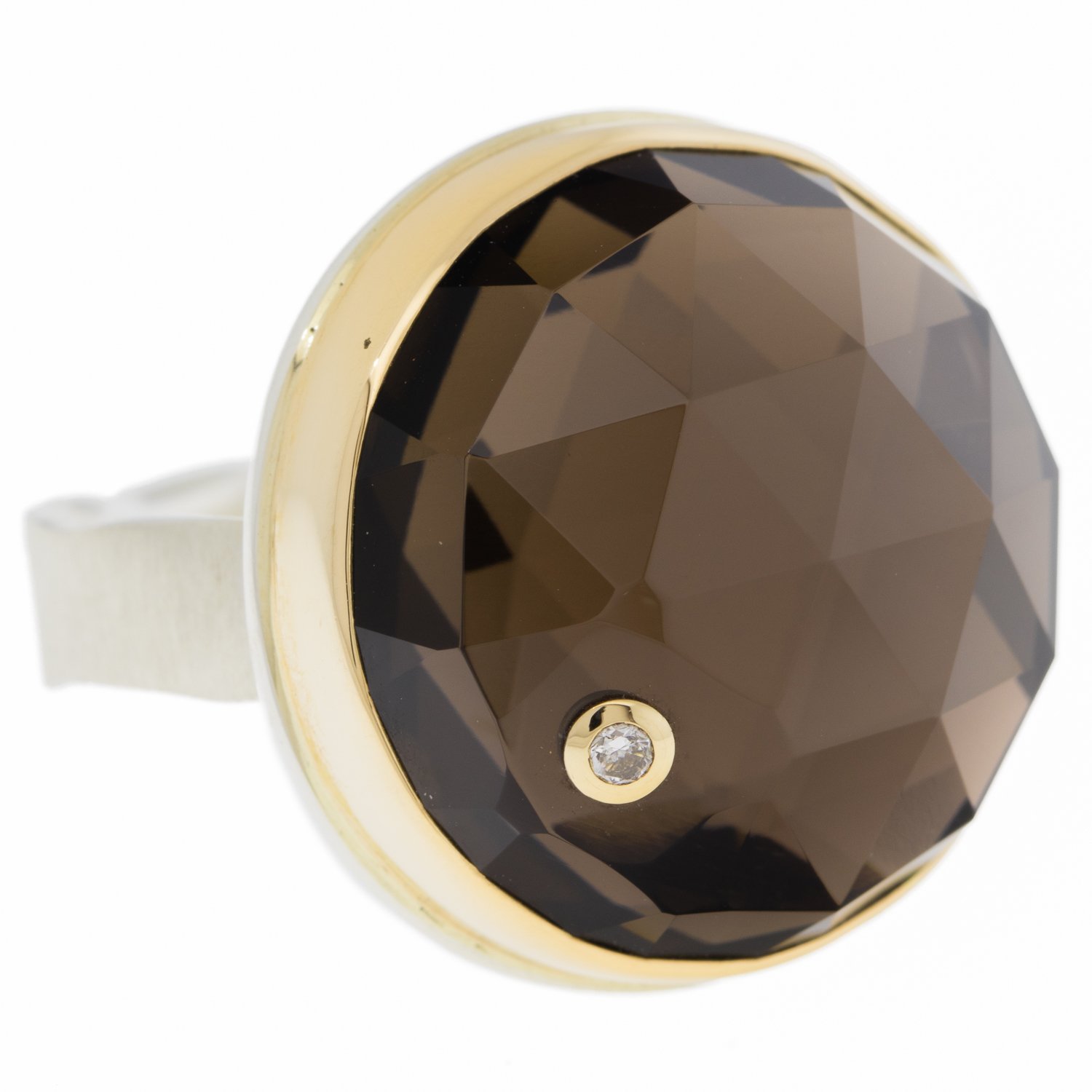 Jamie Joseph: Round Rose Cut Smoky Quartz Ring