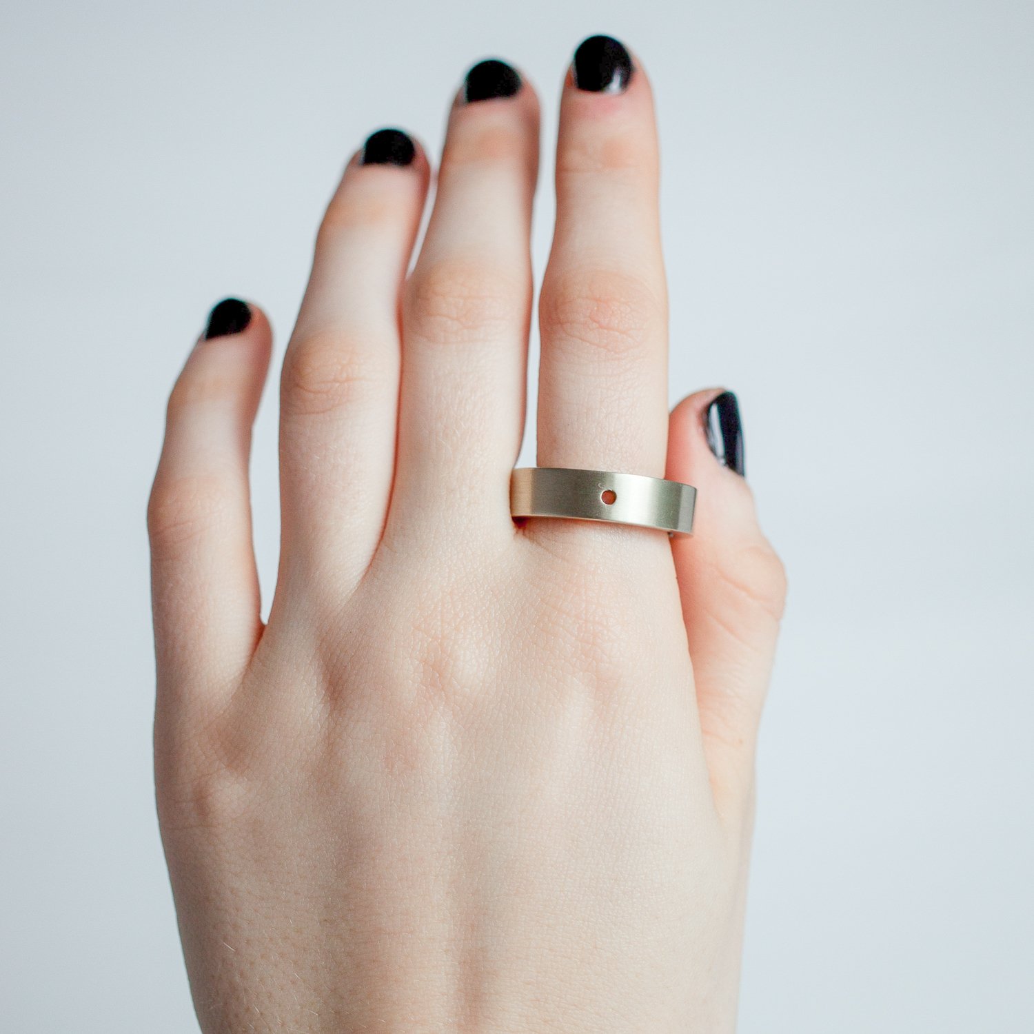 Marmol Radziner: Heavyweight solid standard ring in white brass