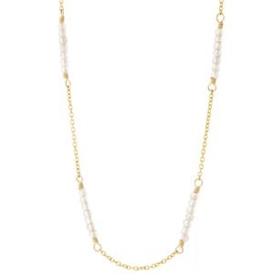 Dana Kellin:Necklace,14k Gold fill,Clear stations 16"