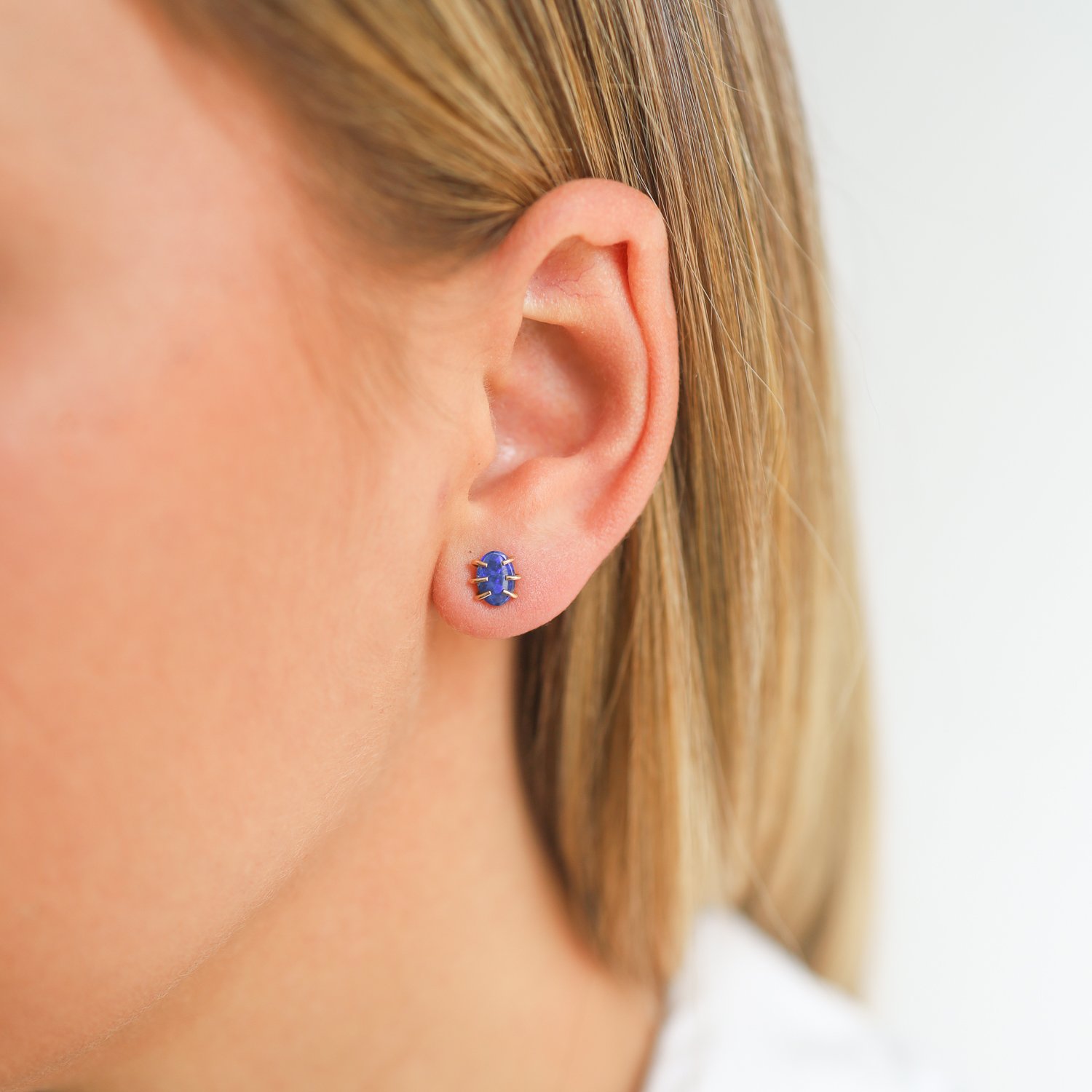 Melissa Joy Manning: Limited edition 14K gold australian opal doublet earring