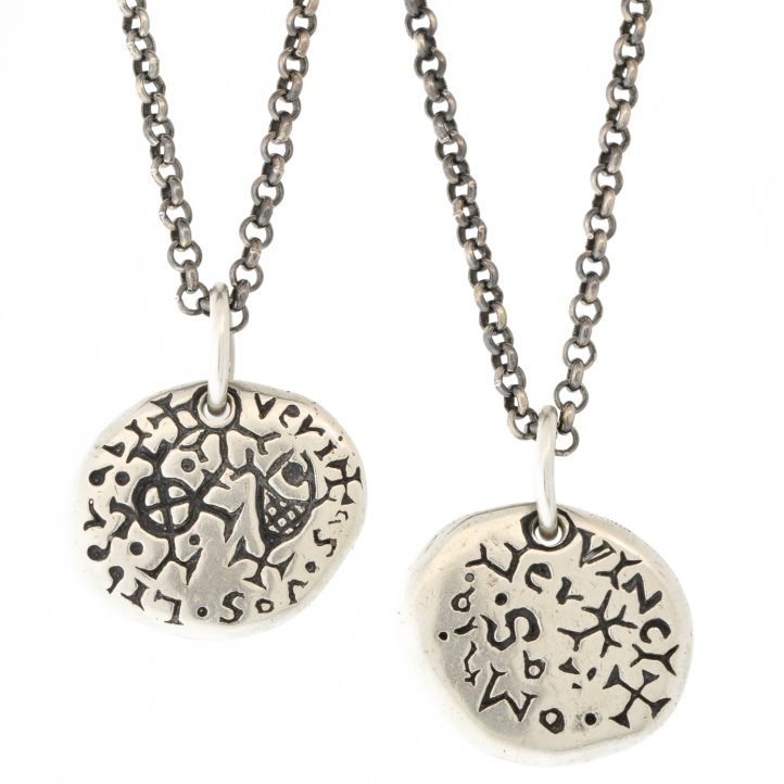 Erica Molinari: Charm, Organic circle, Sterling Silver. "The Truth Conquers All , The Truth Will Set You Free"