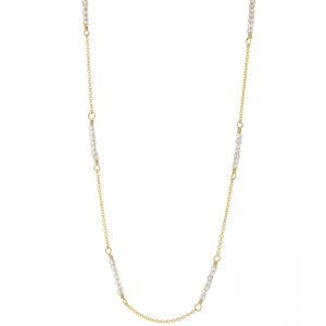 Dana Kellin:Necklace,14k Gold fill,Clear stations 20"