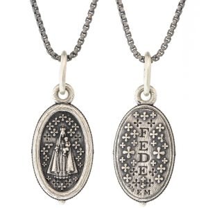 Erica Molinari: Charm, Oval, Mary Magdalene, Sterling Silver. "Faith"