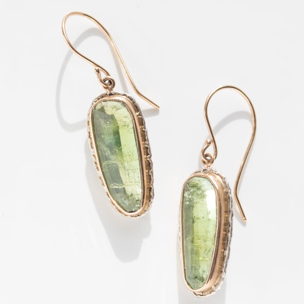 Jamie Joseph Trunk Show: Asymmetrical Faceted Green Tourmaline Earrings