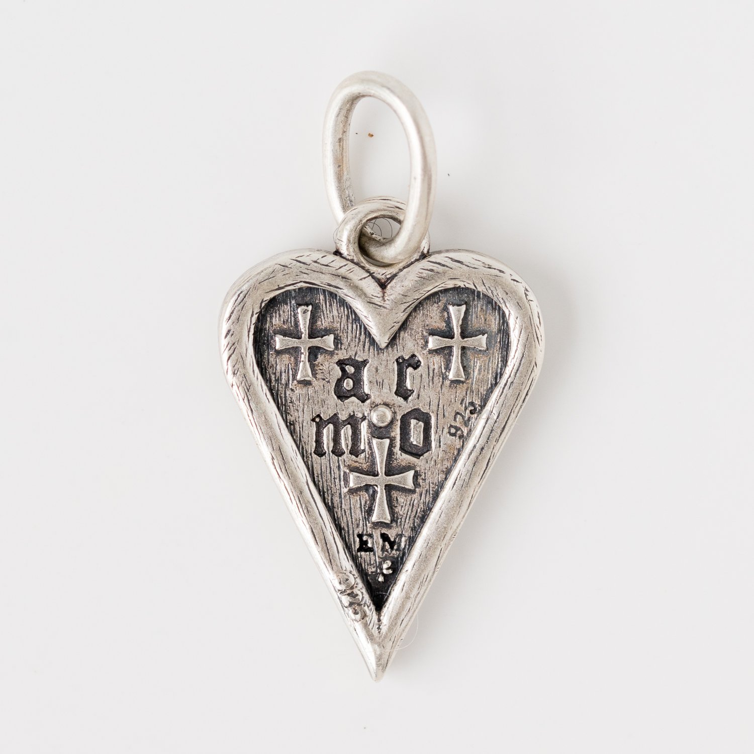 Erica Molinari Trunk Show: ss small slim heart triple sacred heart-"Love"