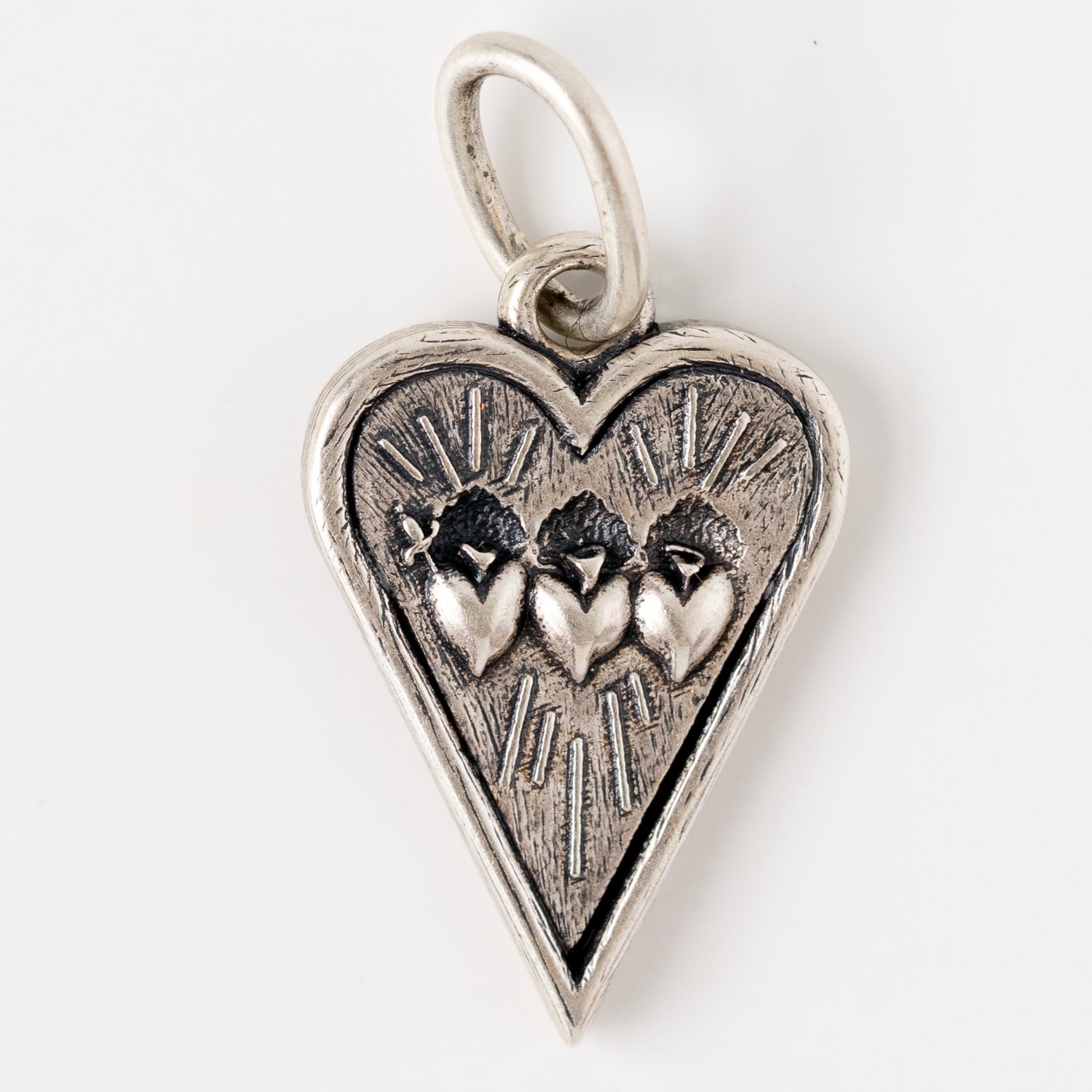 Erica Molinari Trunk Show: ss small slim heart triple sacred heart-"Love"