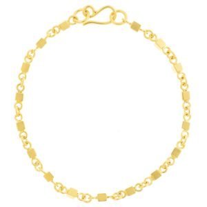 Jane Diaz: Handmade box chain bracelet in gold plate