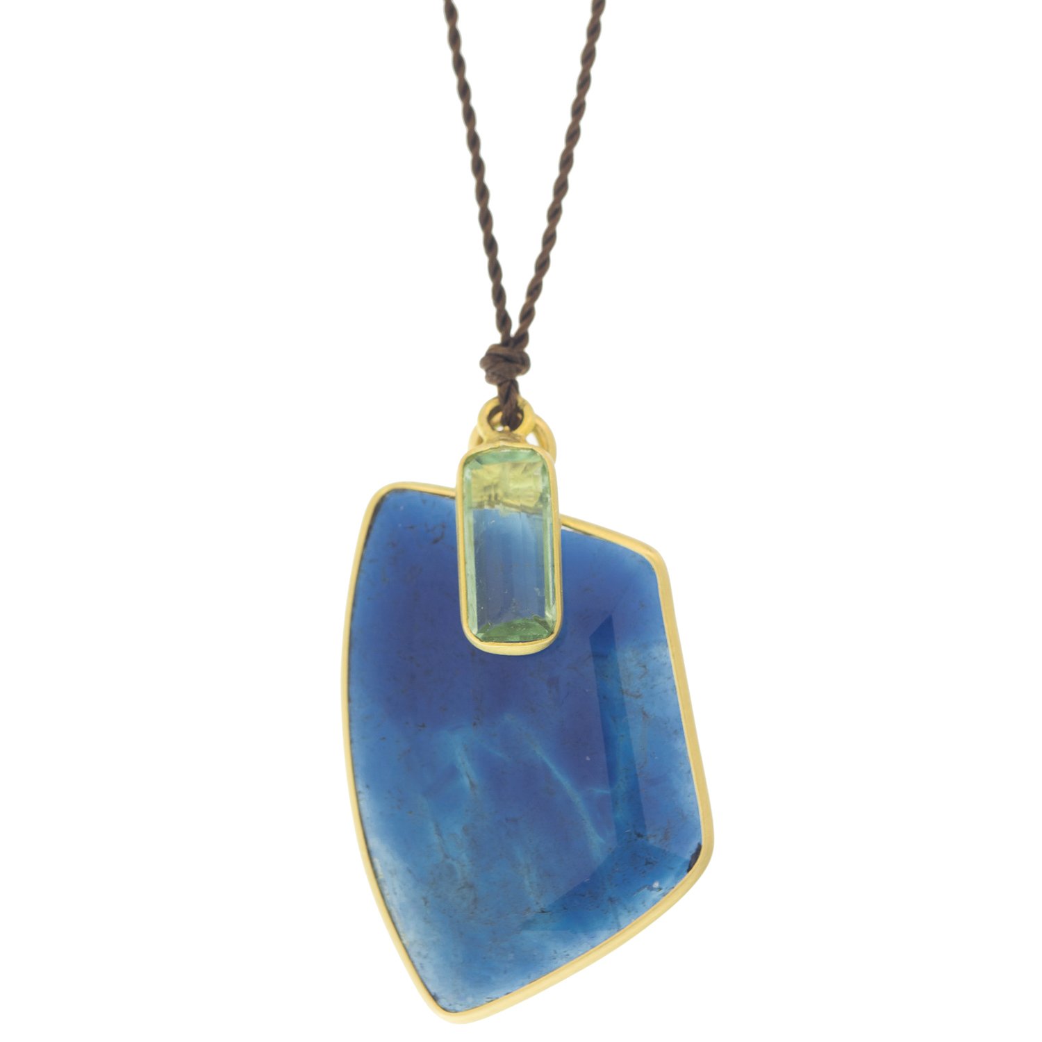 Margaret Solow: Tourmaline Necklace 18K,Blue and green