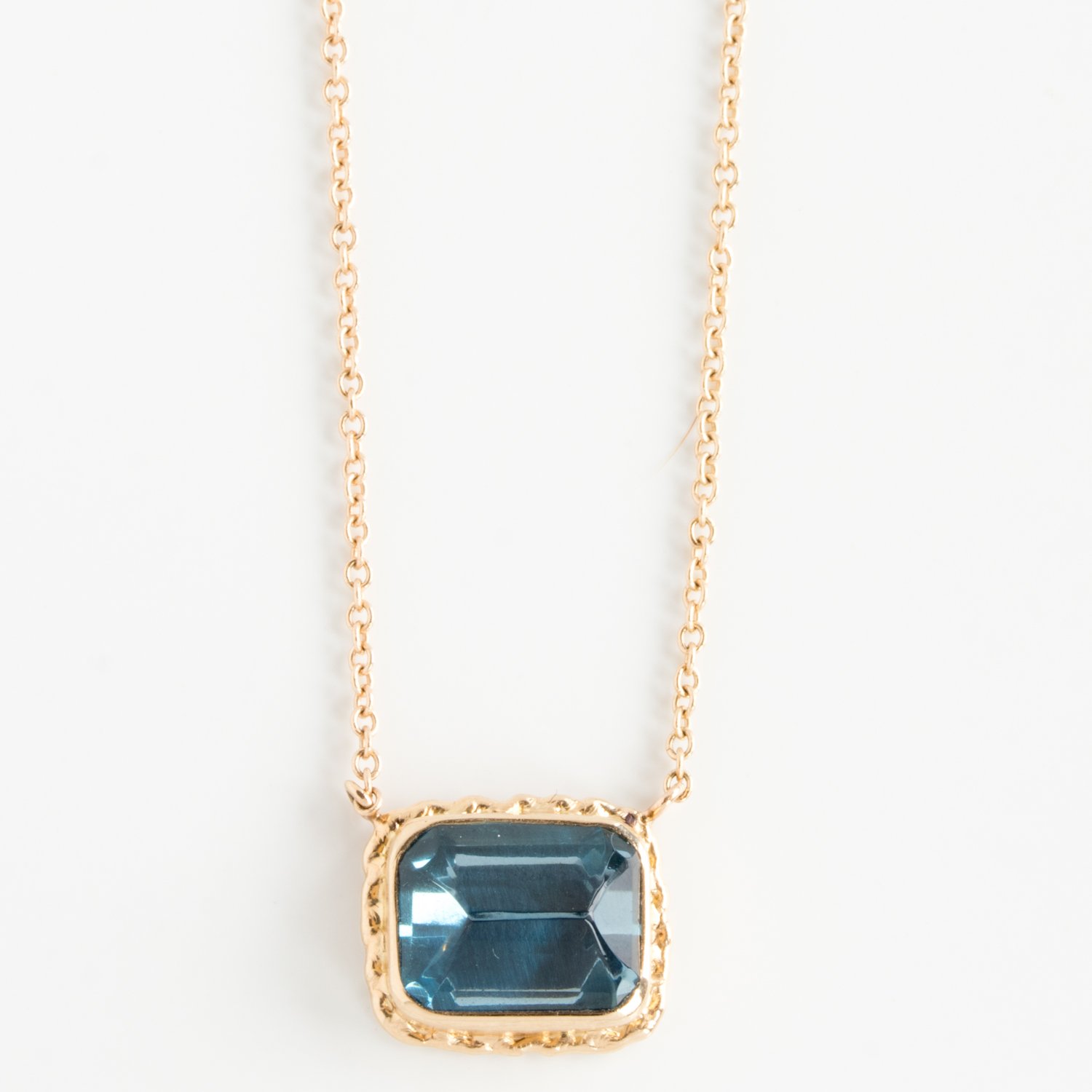 Jamie Joseph Trunk Show:Necklace, 14 k ,London Blue Topaz,17"