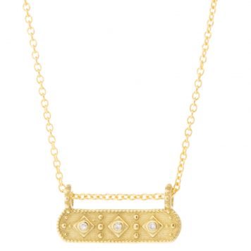 LuLu: Kiran Necklace 14k gold fill cable chain with yellow bronze pendant "shining soul" 16,17 or18" in length 5/16 x 11/16 pendant inc bail