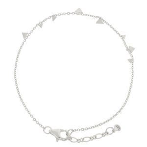 Tai: Silver simple chain bracelets with triangle charms