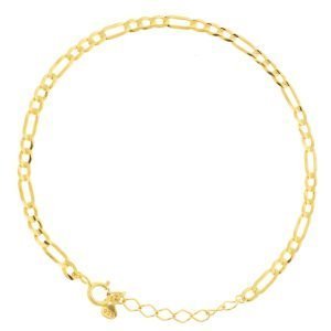 Tai: Gold vermeil cut mix sized link chain bracelet