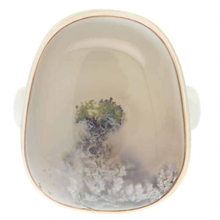 gold and silver ring with agate by jewelry designer Jamie Joseph