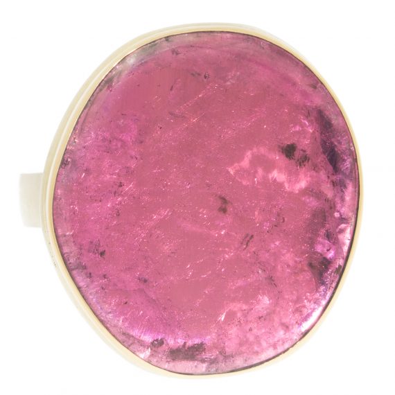 gold and silver ring with tourmaline by jewelry designer Jamie Joseph