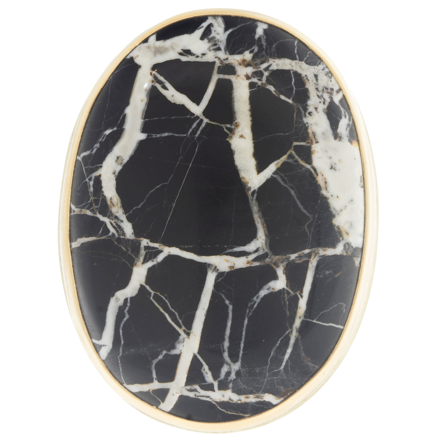 gold and silver ring with buffalo turquoise by jewelry designer Jamie Joseph