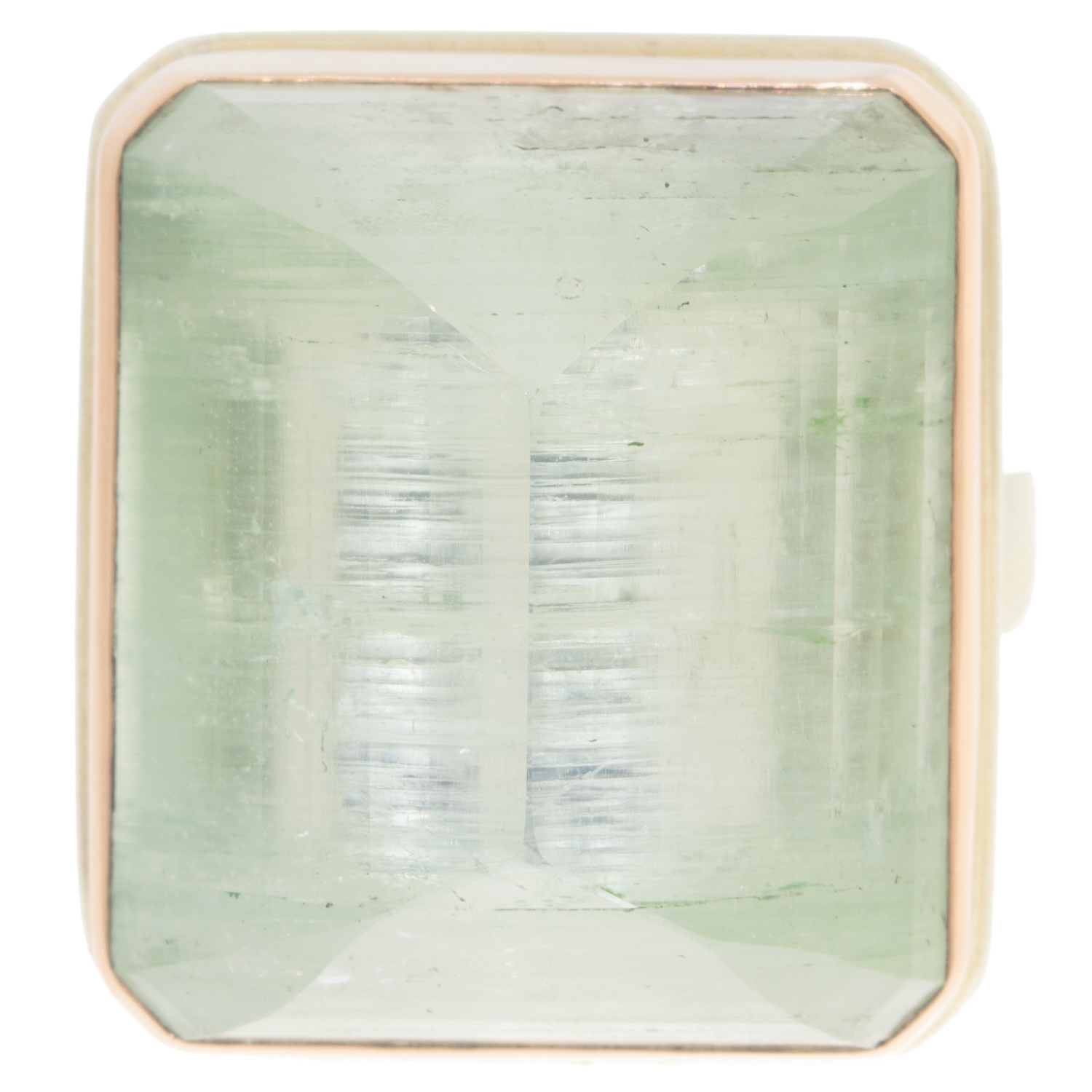 gold and silver ring with beryl by jewelry designer Jamie Joseph