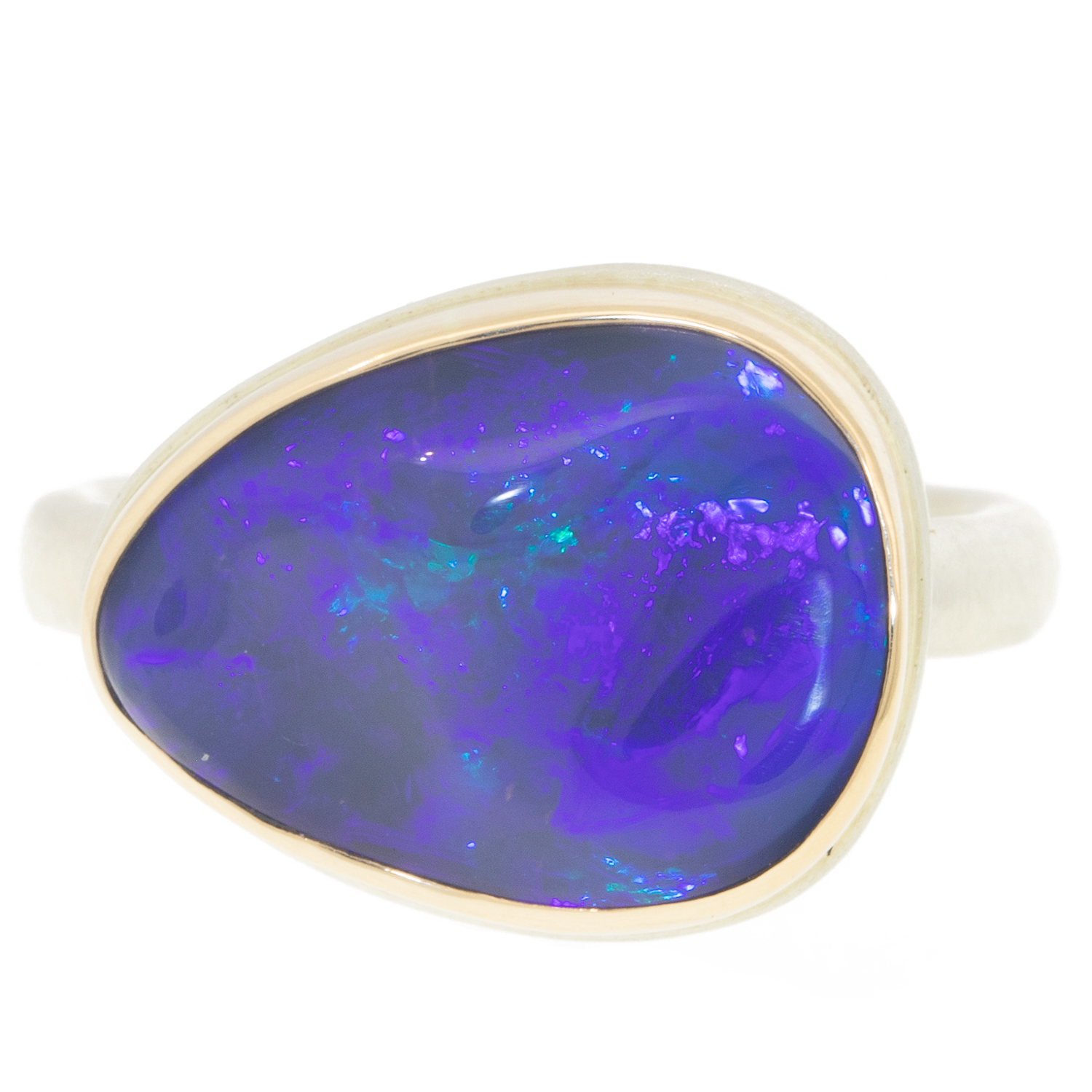 gold and silver ring with opal by jewelry designer Jamie Joseph