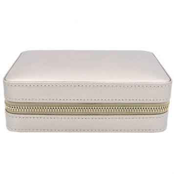 WOLF: Palermo Zip Case Jewelry Case-Pewter
