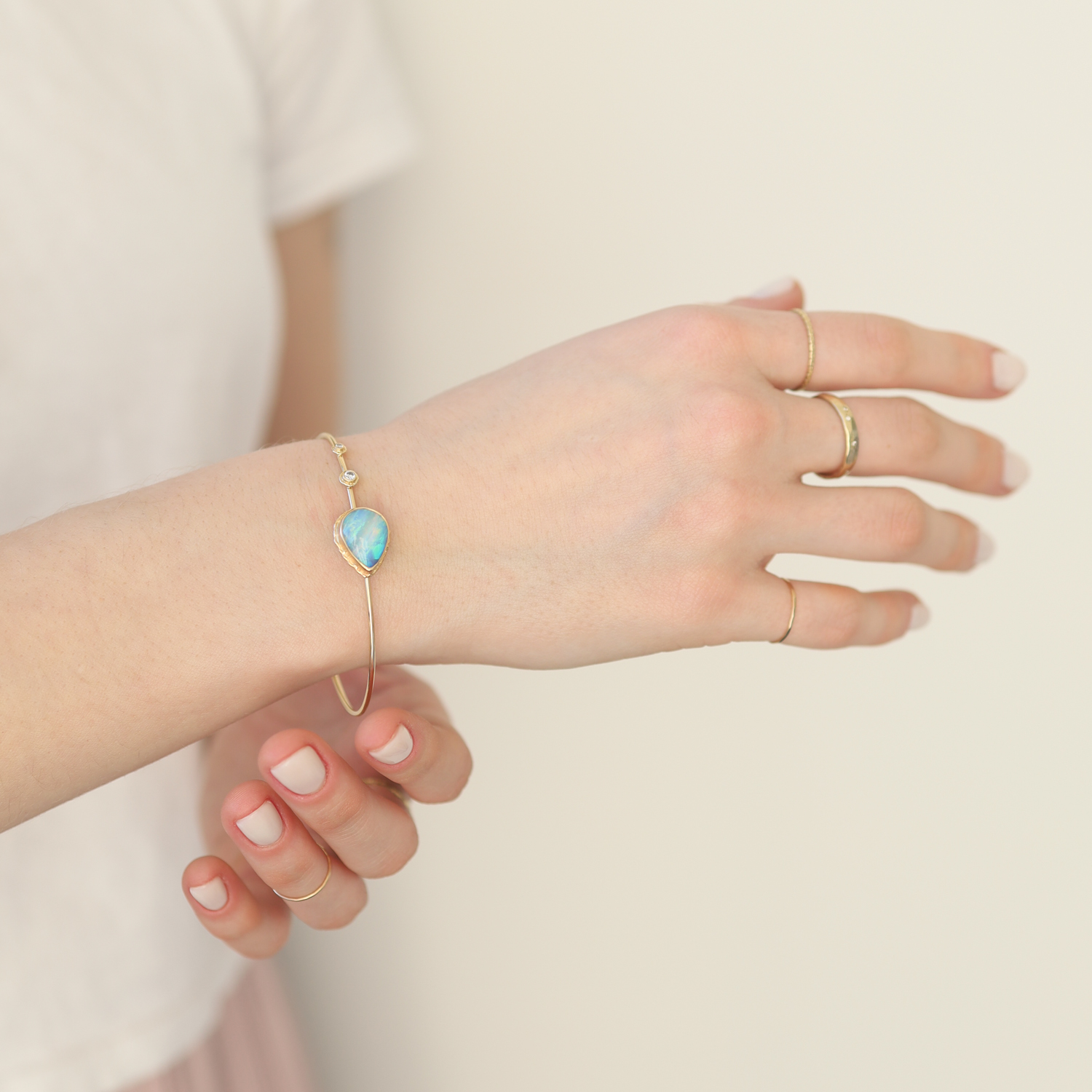 Teardrop Australian Opal Bracelet by Jamie Joseph NEWTWIST