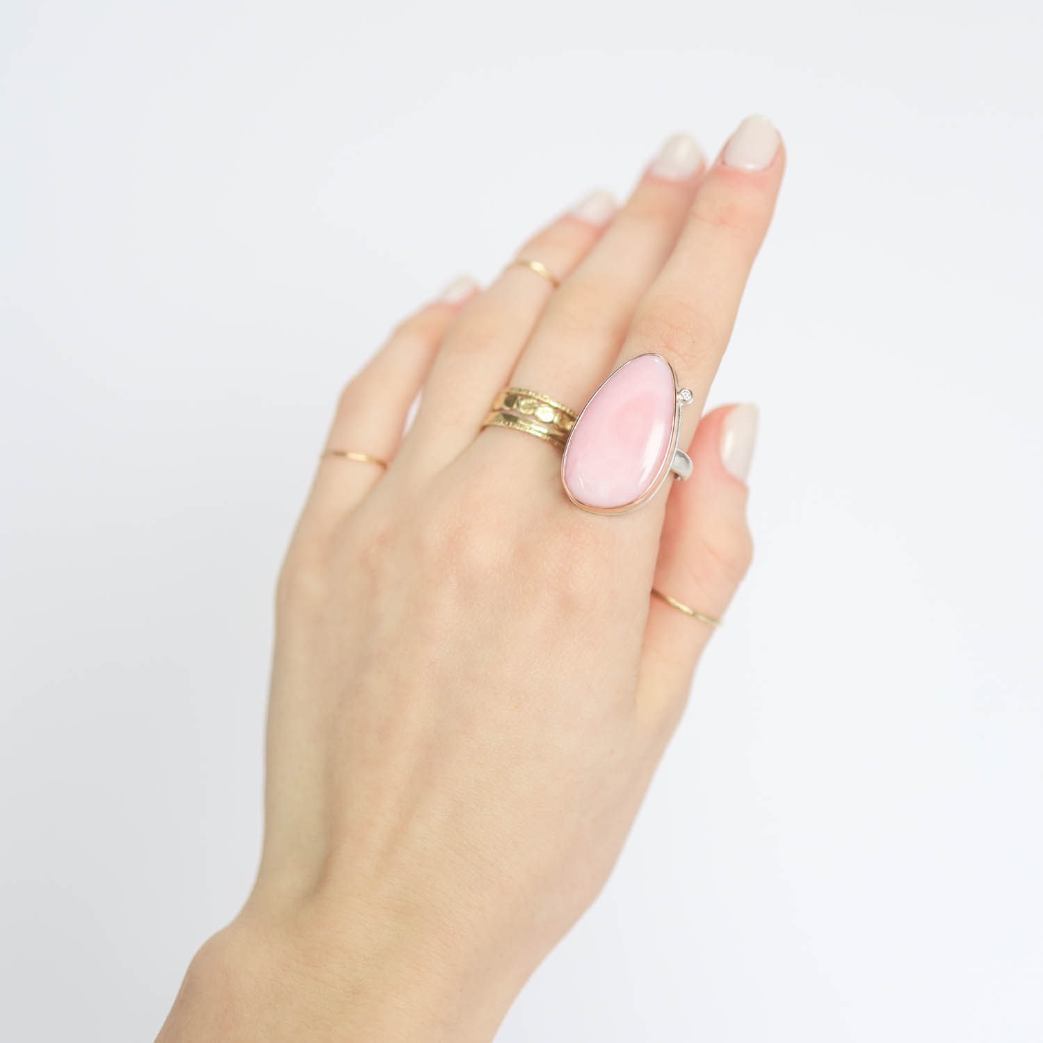 Jamie Joseph Trunk Show: Ring 87,Pink peruvian opal
