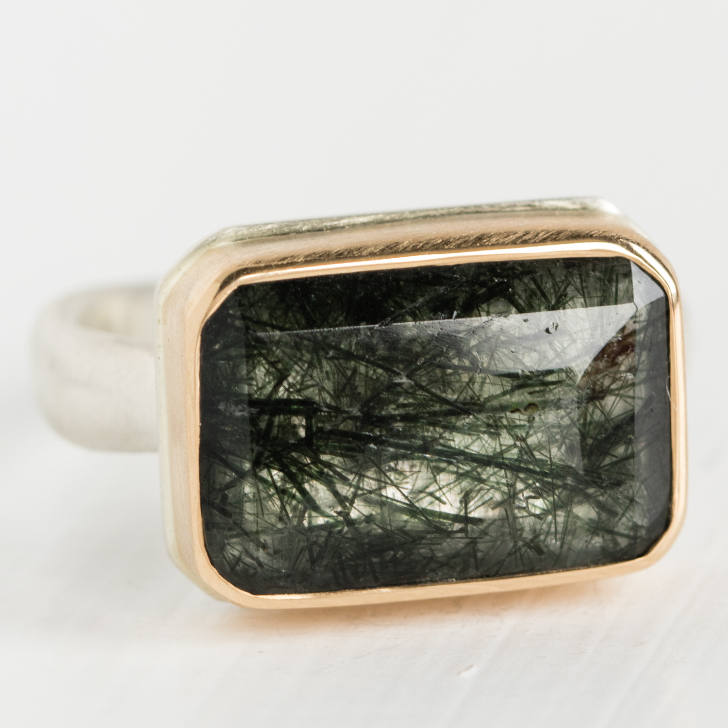 Jamie Joseph Trunk Show:Ring 34,Green rutilated quartz