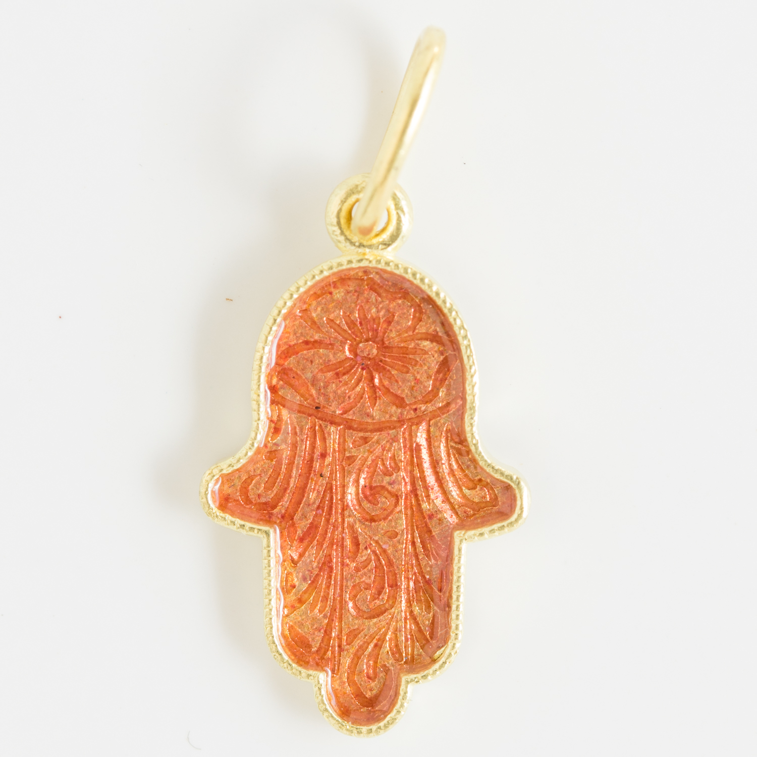 Erica Molinari Trunk Show: 18k Coral Enamel Hamsa Hand Charm