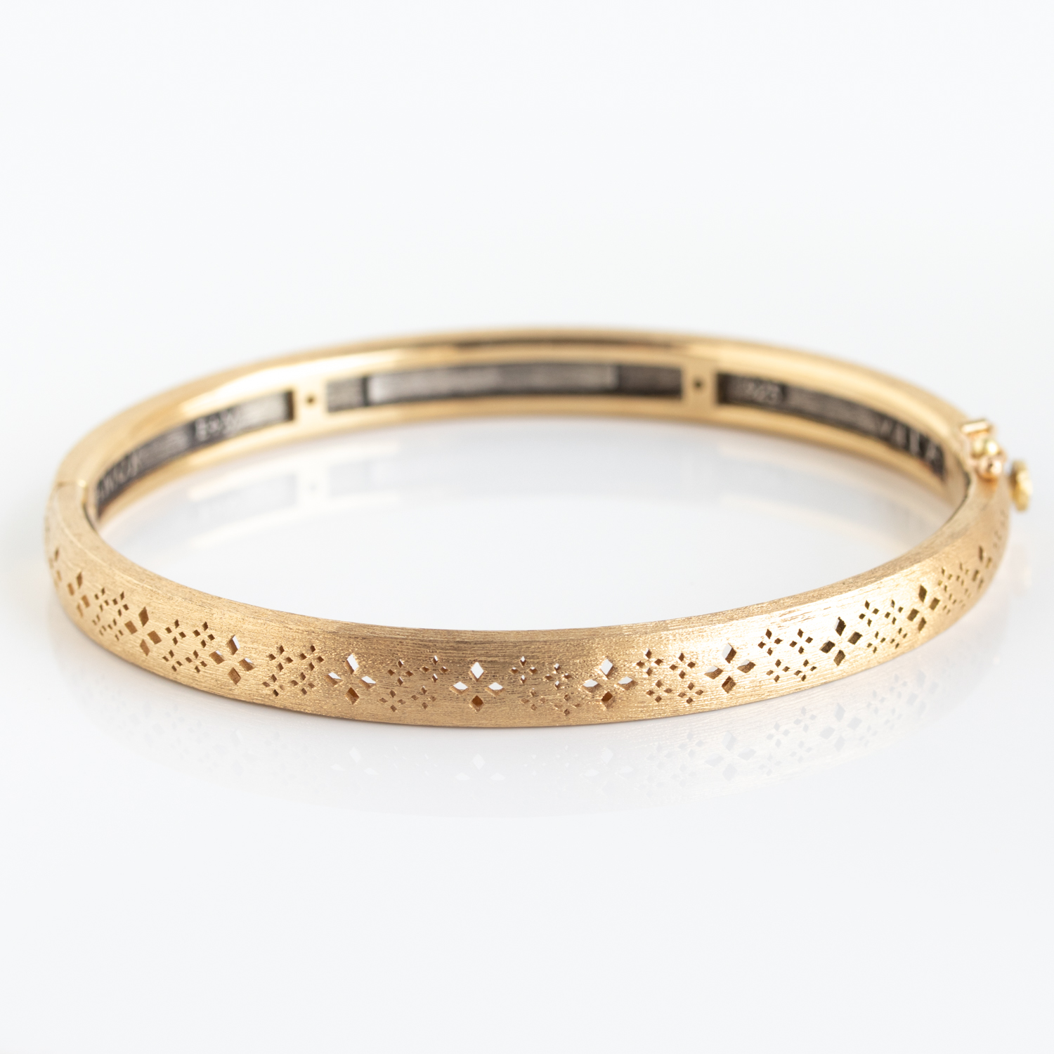 Erica Molinari Trunk Show: Bracelet SS/18k Slim push closure pave bracelet Burma Ruby, Diamonds, .96 TCW