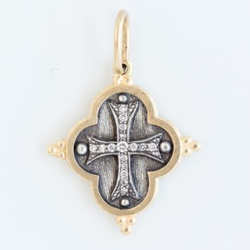 Erica Molinari Trunk Show: Charm, SS 18K rim Diamonds, .16 TCW Baby Peace charm ‘Pacem’ (peace)