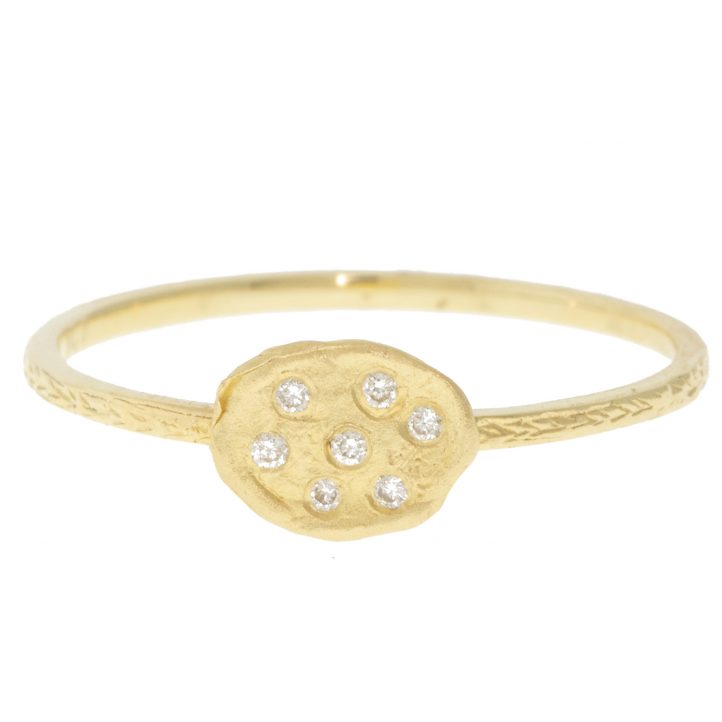 Victoria Cunningham Trunk Show: Ring, Medium Flake, Diamonds, 14K yellow gold