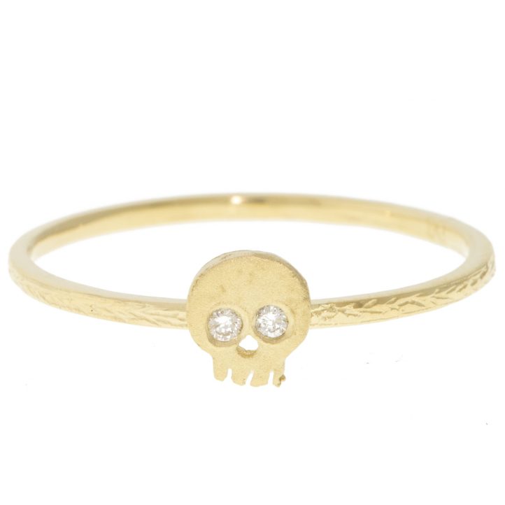 Victoria Cunningham Trunk Show: Ring, Skull, Diamond, 14K yellow gold