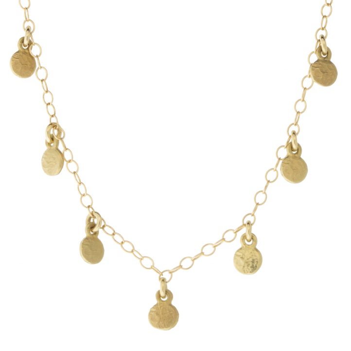 Victoria Cunningham Trunk Show: 14K 7 Tiny Disc Drop YG