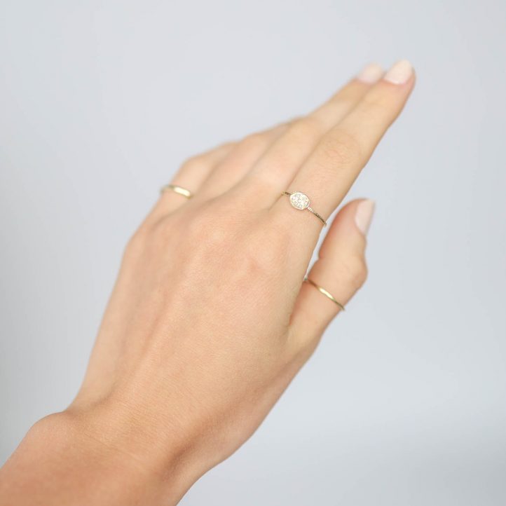 Victoria Cunningham Trunk Show: Ring, Medium Flake, Diamonds, 14K yellow gold